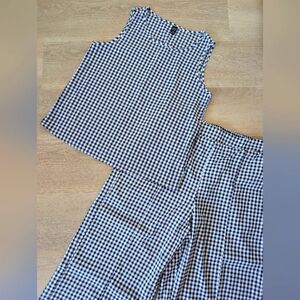 Gingham Tank/Pant Matching Set